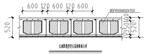 空心楼盖应用剖面图